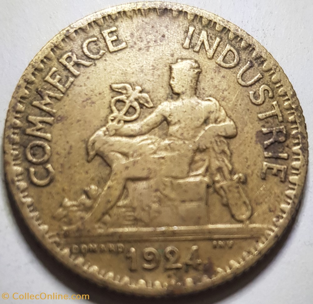 1 franc Chambres de commerce France 1924 monnaie moderne 1 franc chambres de commerce france 1924