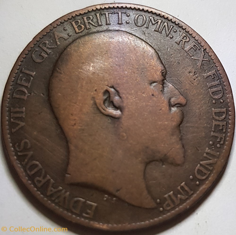 ½ penny Edouard VII Royaume-Uni 1906 monnaie monde penny edouard vii royaume uni 1906