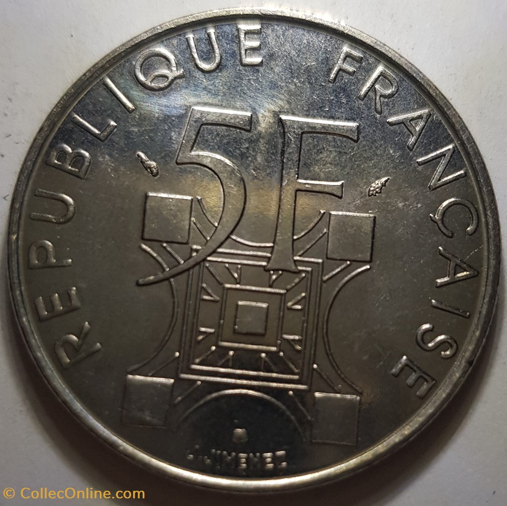 5 francs Tour Eiffel France 1989 monnaie moderne 5 francs tour eiffel france 1989