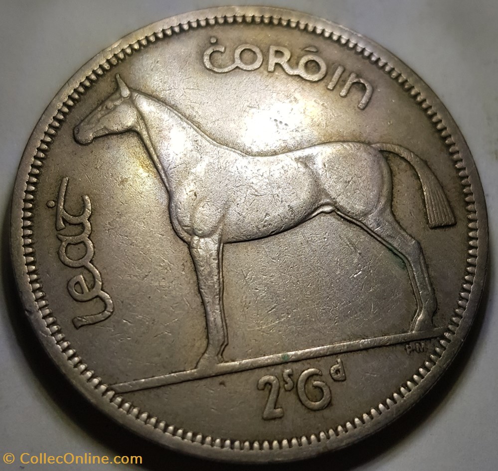 ½ Coróin / 2 scilling 6 Pingin Irlande 1962 monnaie monde coroin 2 scilling 6 pingin irlande 1962