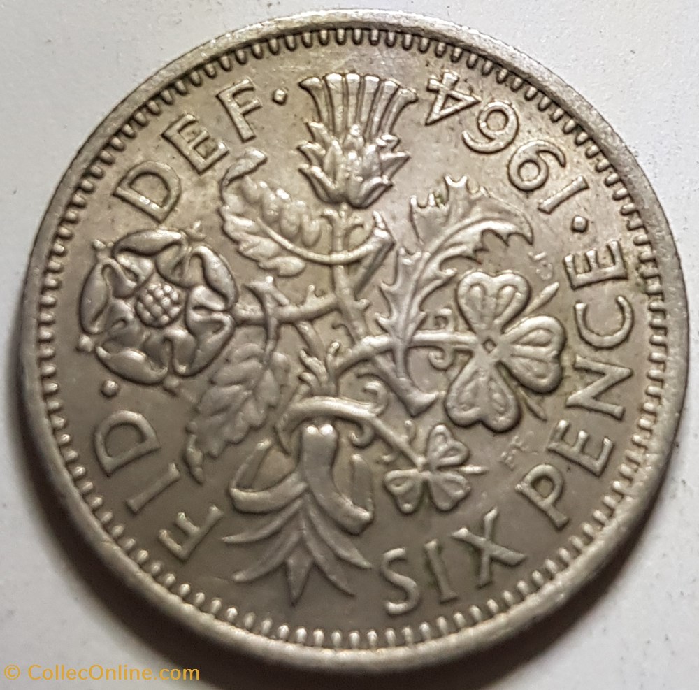 6 pence Elizabeth II Royaume-Uni 1966 1964 1965 1961 monnaie monde 6 pence elizabeth ii royaume uni 1966 1964 1965 1961
