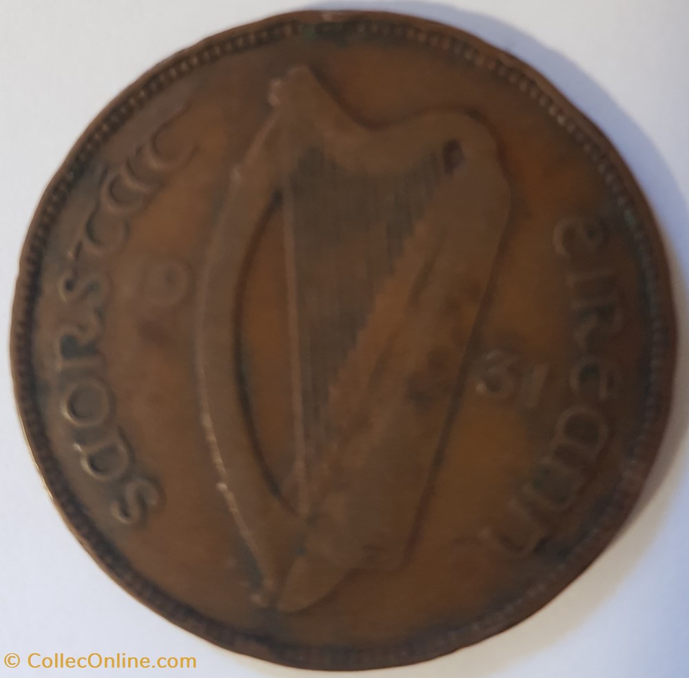 Irlande 1 penny, 1931 monnaie monde irlande 1 penny 1931