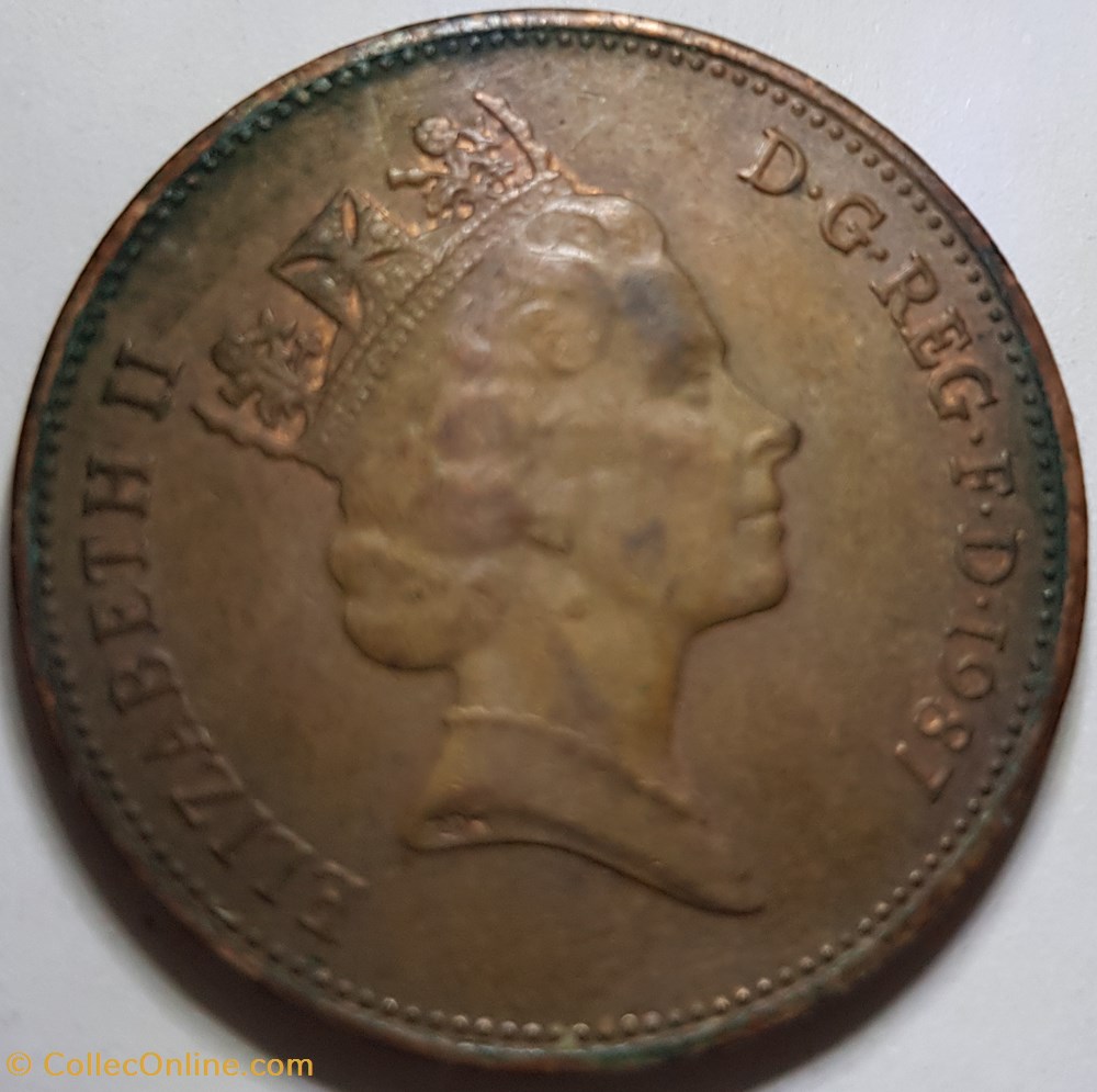 2 pence Elizabeth II Royaume-Uni 1987 monnaie monde 2 pence elizabeth ii royaume uni 1987