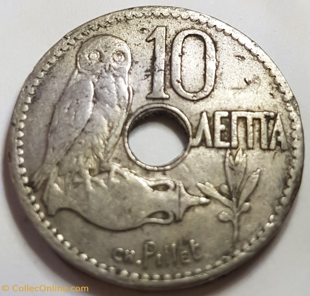Grèce, 10 Lepta - 1912 monnaie monde grece 10 lepta 1912