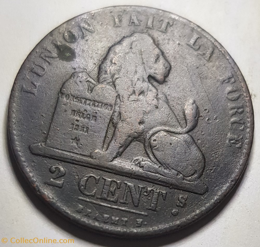 2 centimes - Léopold Ier Belgique 1863 monnaie monde 2 centimes leopold ier belgique 1863