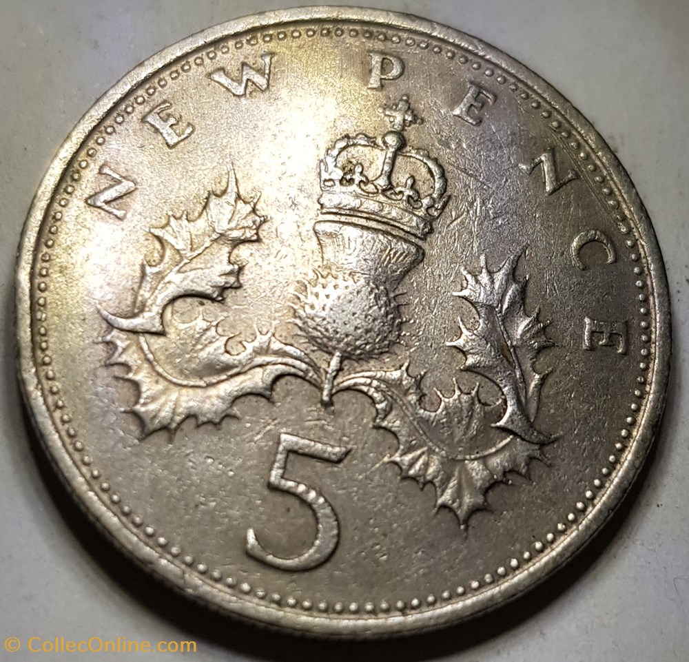 monnaie monde 5 nouveaux pence elizabeth ii royaume uni 1970