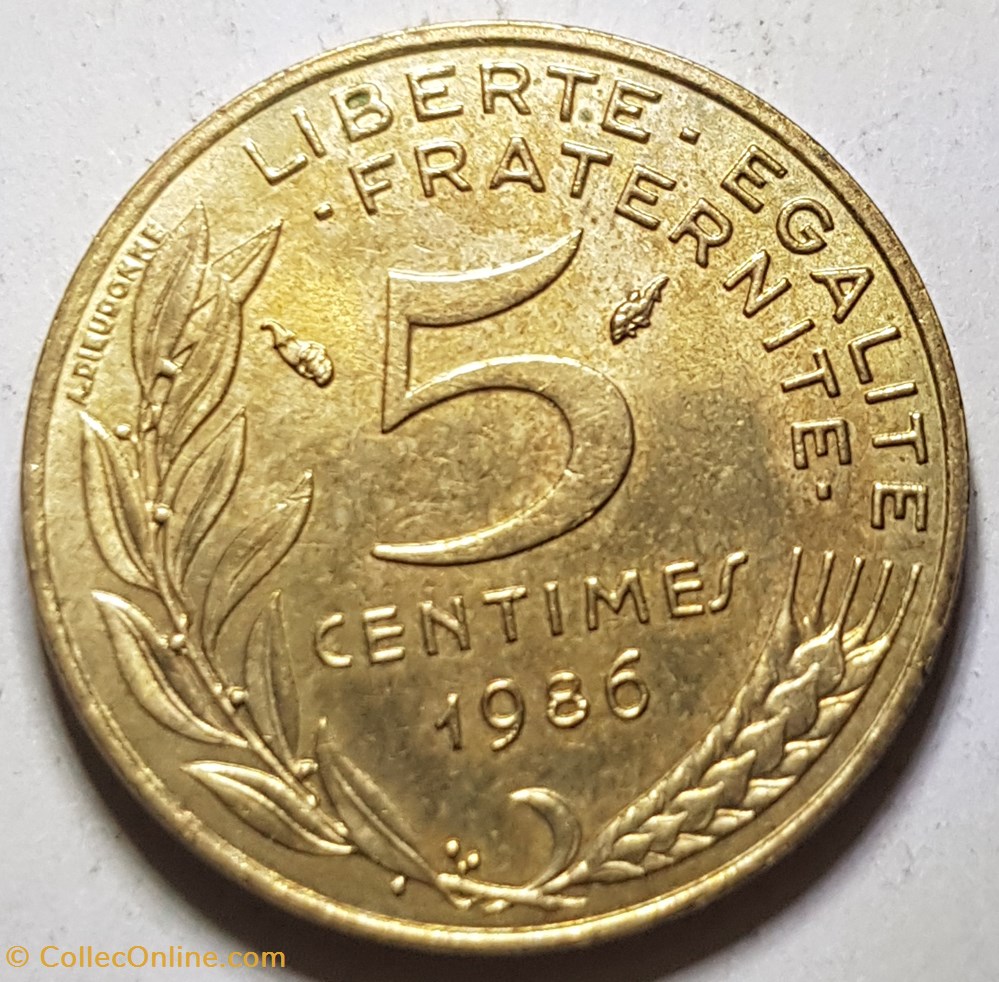5 centimes Marianne france 1986 monnaie moderne 5 centimes marianne france 1986