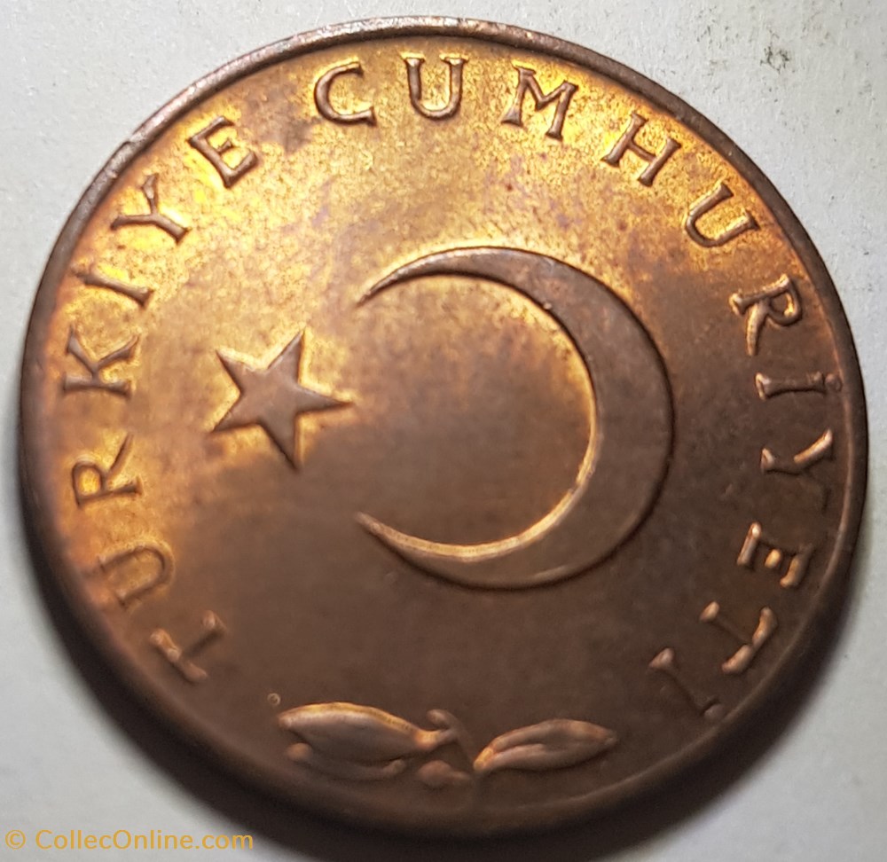 5 kuruş Turquie 1973 monnaie monde 5 kurus turquie 1973