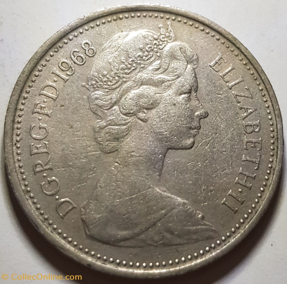 5 nouveaux pence Elizabeth II Royaume-Uni 1968 monnaie monde 5 nouveaux pence elizabeth ii royaume uni 1968