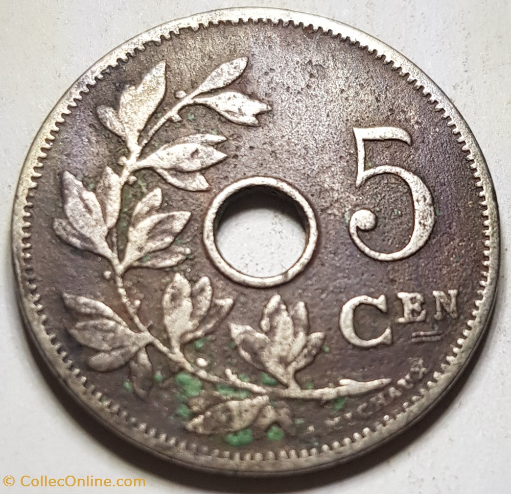 5 centimes - Léopold II - type Michaux en néerlandais Belgique 1906 monnaie monde 5 centimes leopold ii type michaux en neerlandais belgique 1906