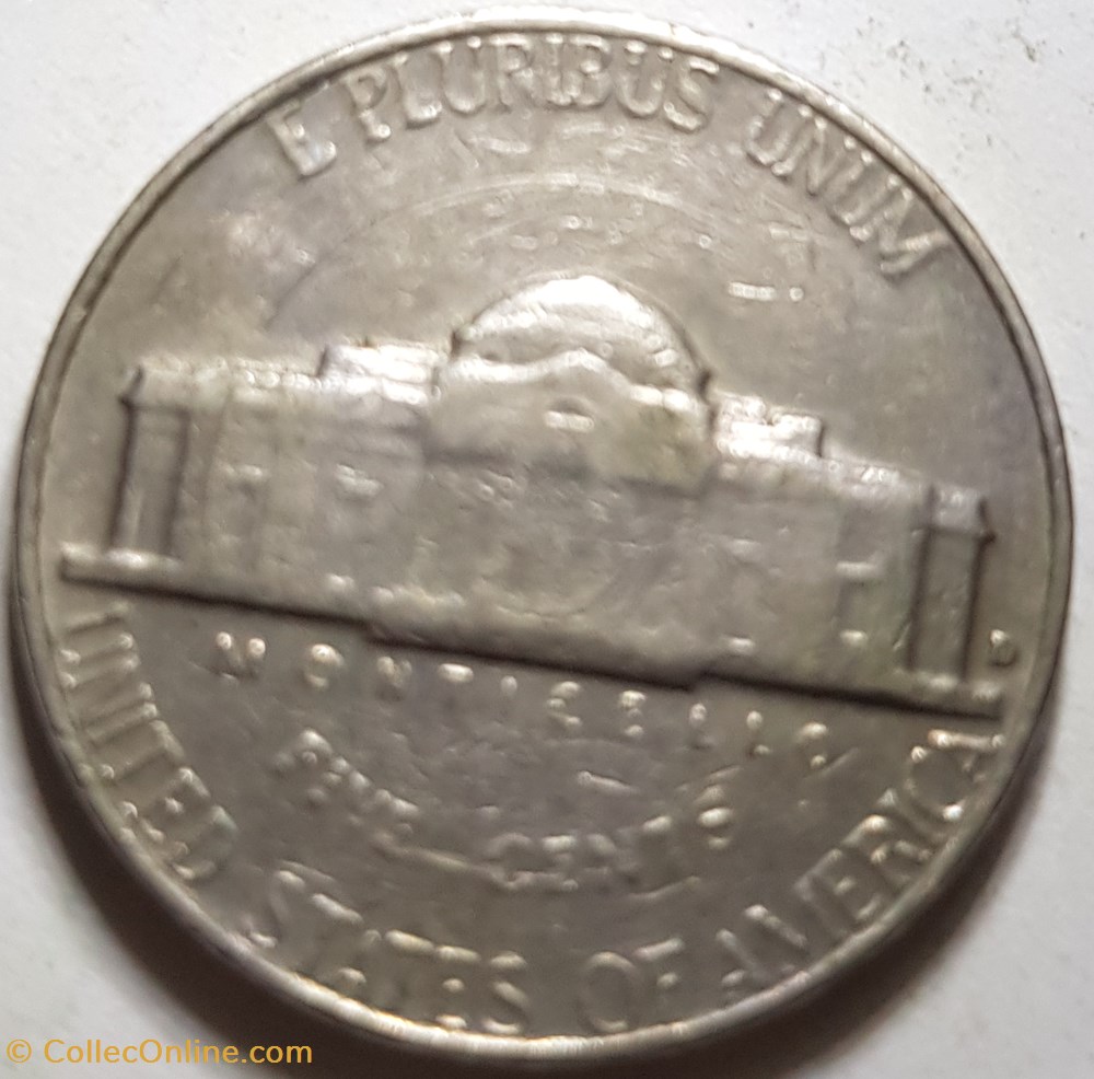 5 cents "Jefferson Nickel" USA 1963 1964 1972 1973 monnaie monde etat uni 5 cents jefferson nickel usa 1963 1964 1972 1973