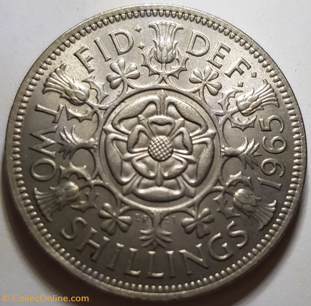 2 shillings Elizabeth II 1965 Royaume-Uni monnaie monde 2 shillings elizabeth ii 1965 royaume uni