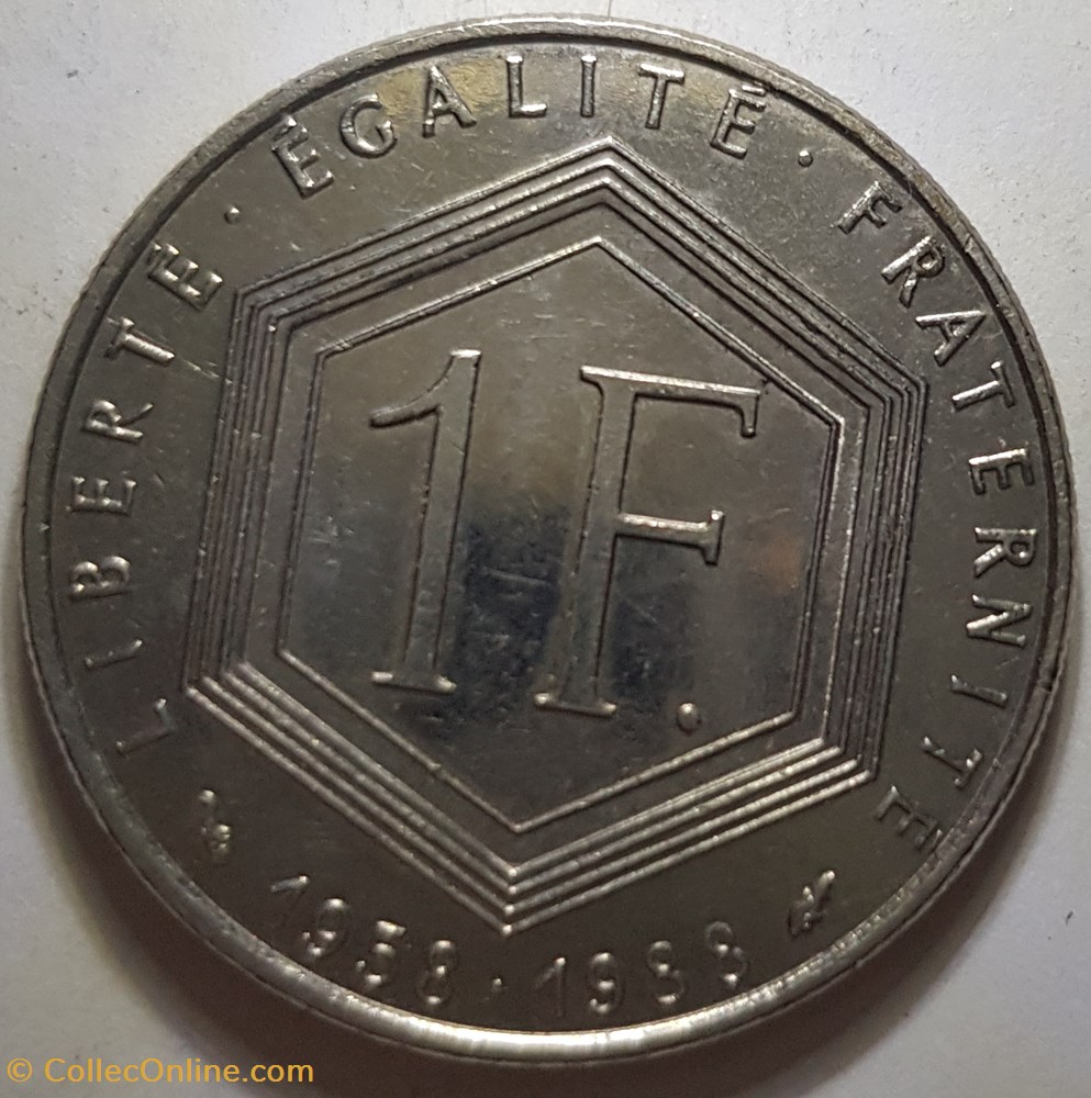 1 franc De Gaulle monnaie france moderne 1 franc de gaulle
