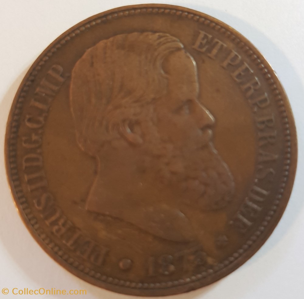 40 reis Brésil 1873 monnaie monde 40 reis bresil 1873
