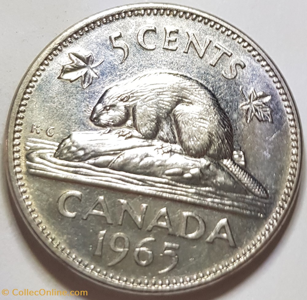 5 cents Elizabeth II 2e effigie 1965 Canada monnaies monde 5 cents elizabeth ii 2e effigie 1965 canada
