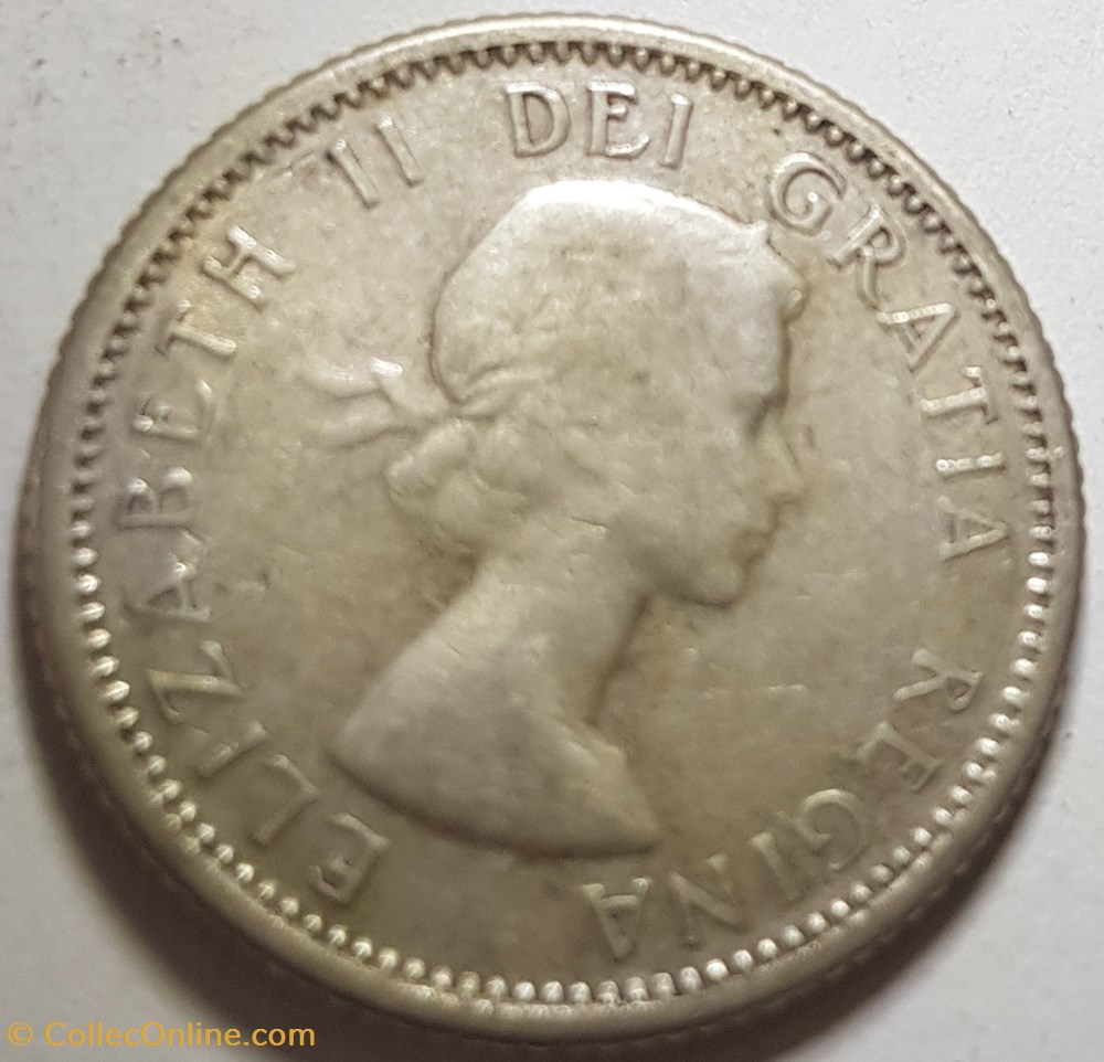 10 cents Elizabeth II 1ère effigie 1956 1960 1962 1963 Canada monnaies monde 10 cents elizabeth ii 1ere effigie 1956 1960 1962 1963 canada