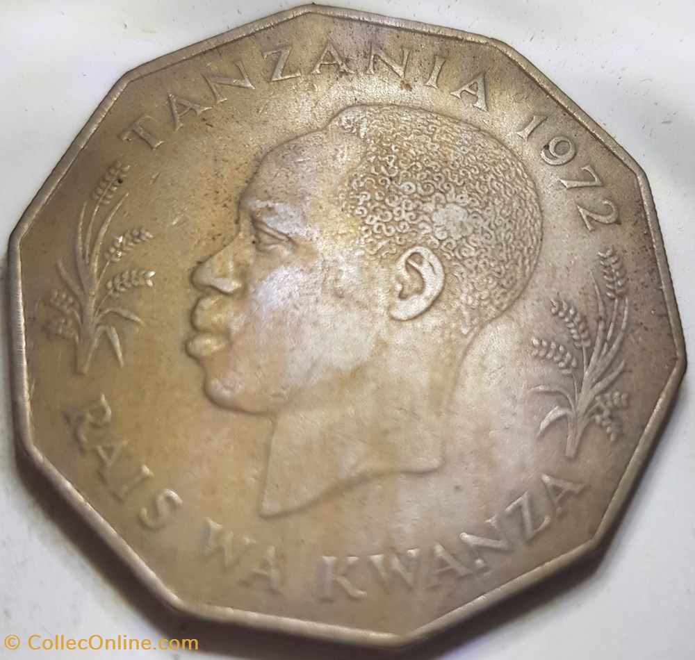 5 shilingi tanzanie 1972 monnaie monde 5 shilingi tanzanie 1972