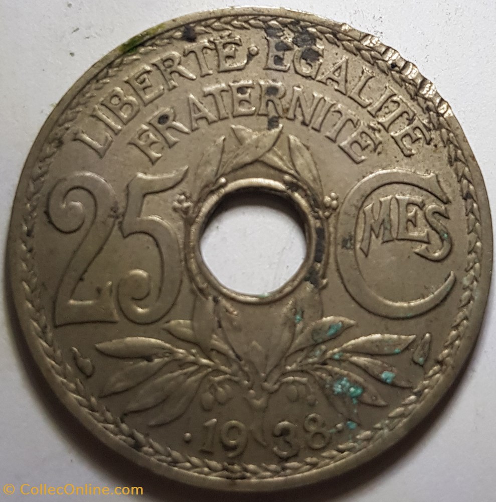 25 centimes Lindauer France 1938 monnaie moderne 25 centimes lindauer france 1938