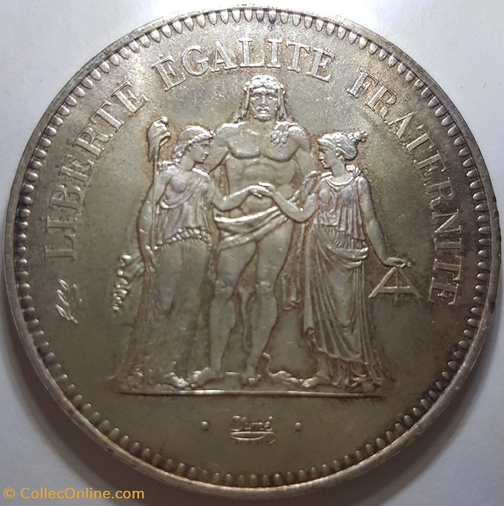 50 francs Hercule France 1974 1976 1978 monnaie moderne 50 francs hercule france 1974 1976 1978
