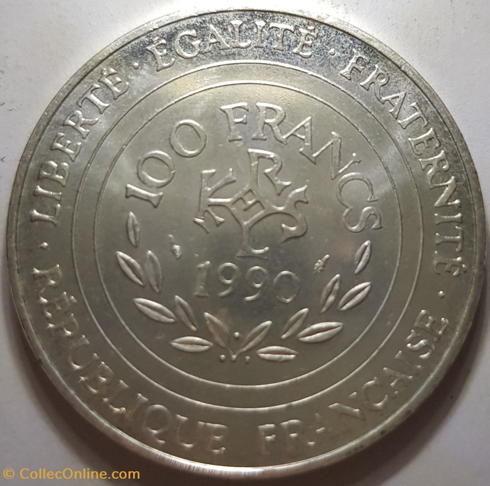 100 francs Charlemagne France 1990 monnaie moderne 100 francs charlemagne france 1990