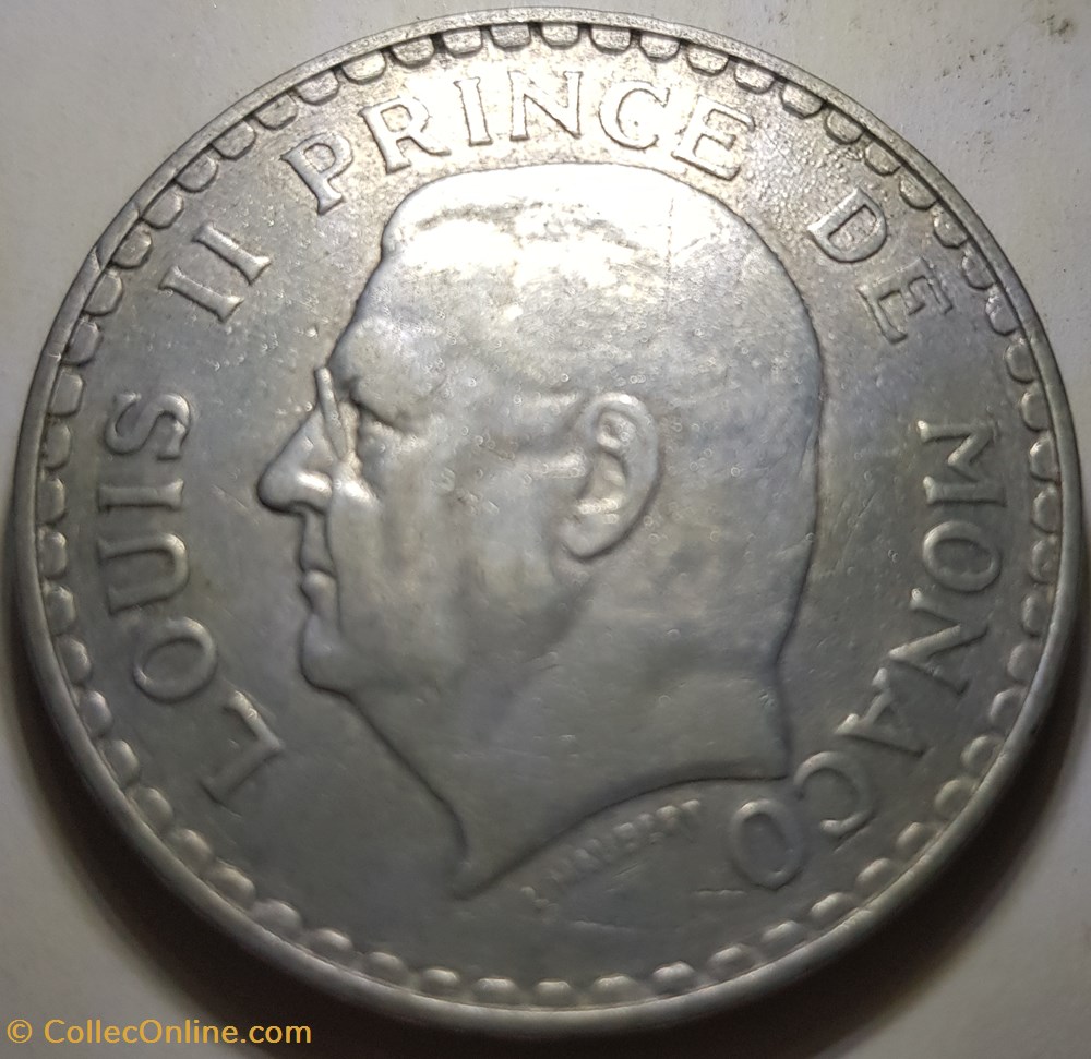 5 francs Louis II Monaco 1945 monnaie monde 5 francs louis ii monaco 1945