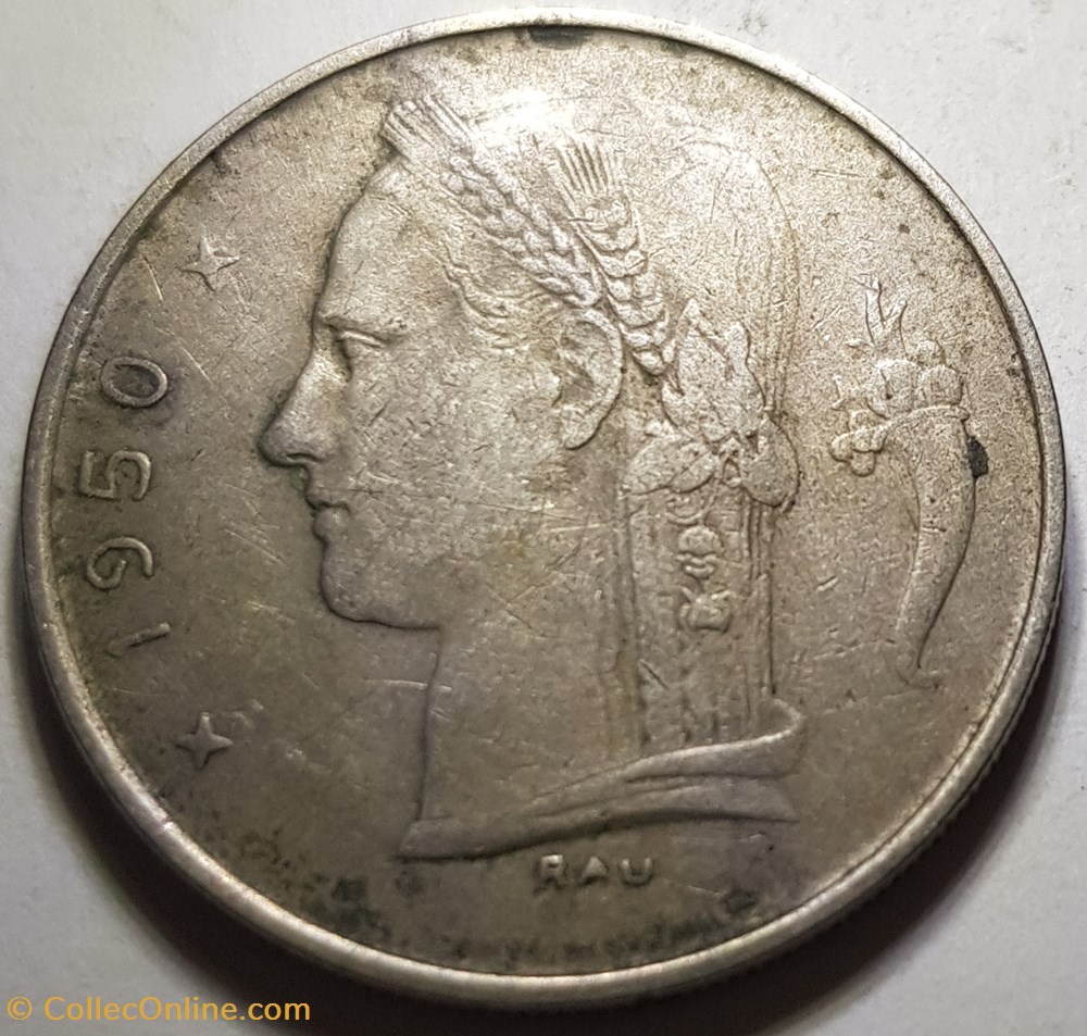 1 franc - type Cérès en français Belgique 1950 monnaie monde 1 franc type ceres en francais belgique 1950