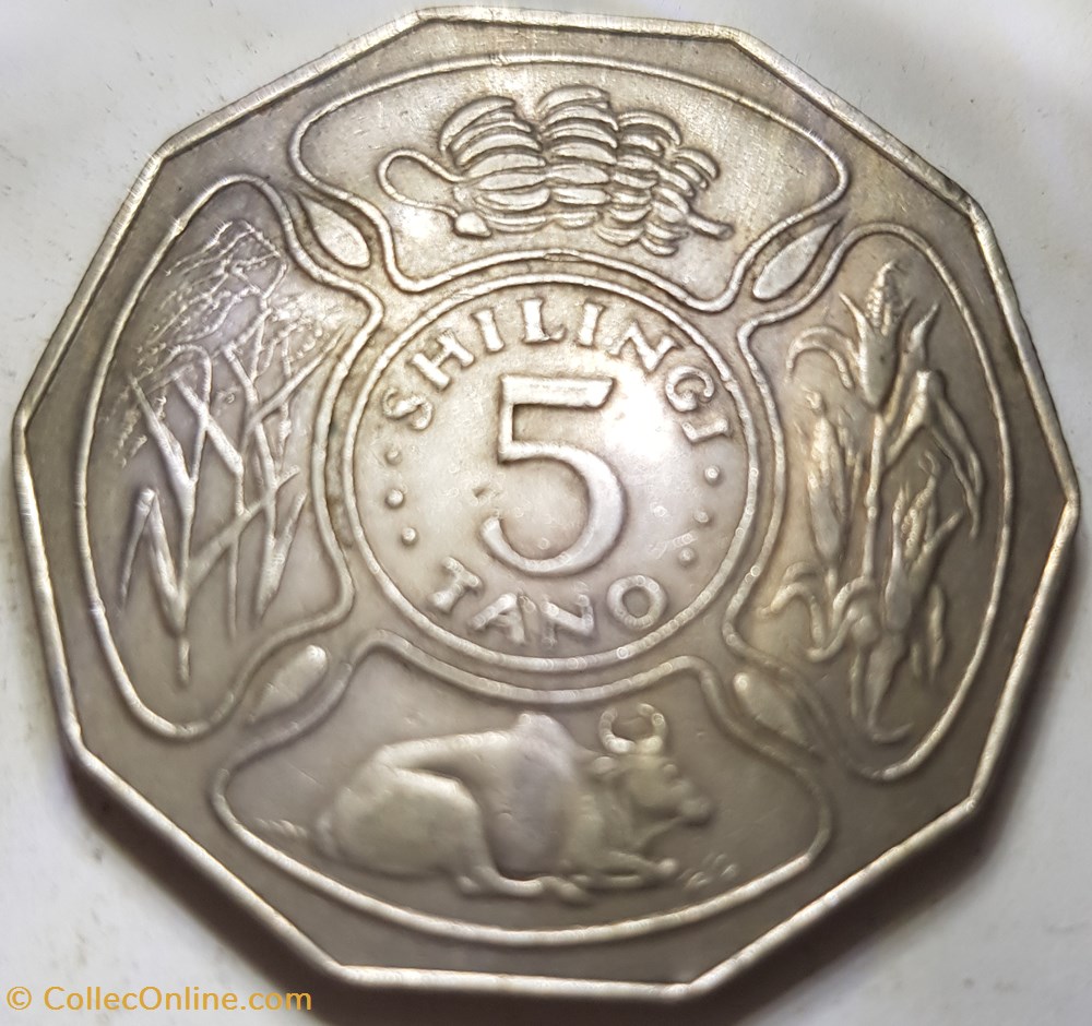 5 shilingi tanzanie 1972 monnaie monde 5 shilingi tanzanie 1972