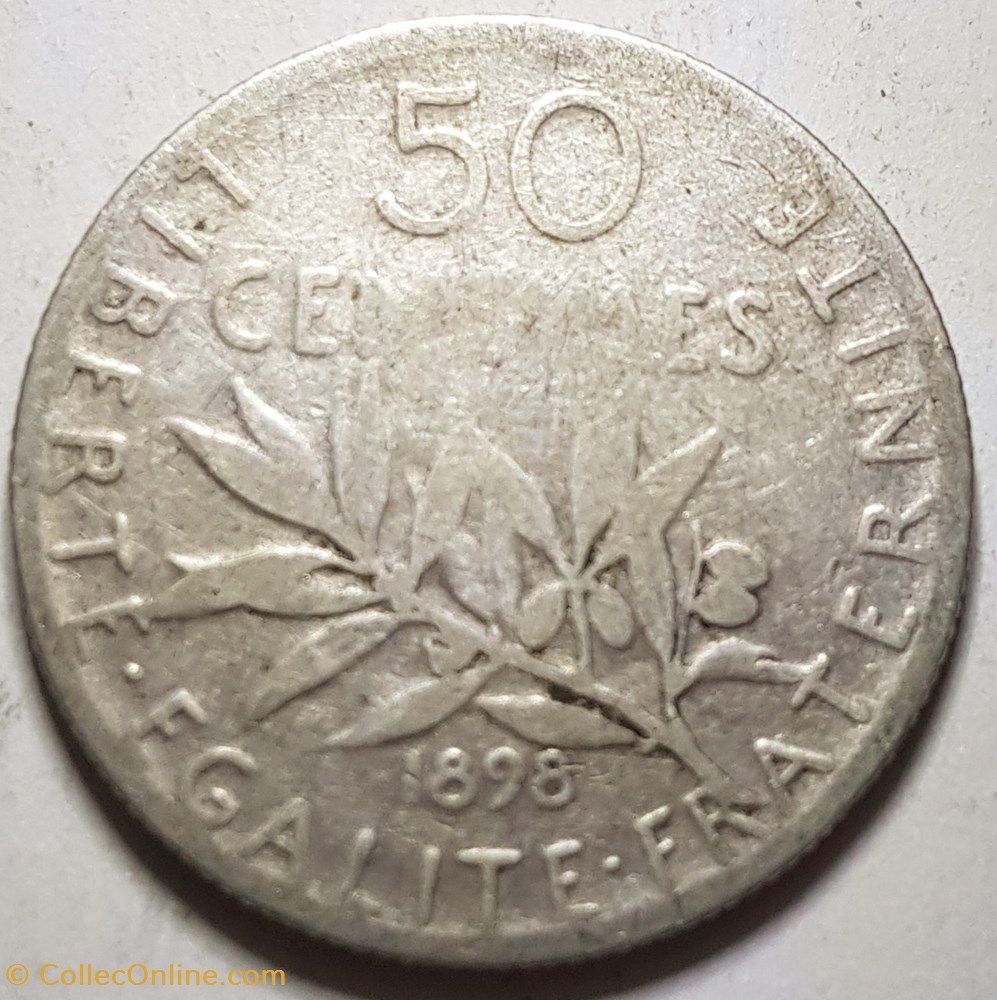 50 centimes Semeuse france 1898 1917 monnaie moderne 50 centimes semeuse france 1898 1917