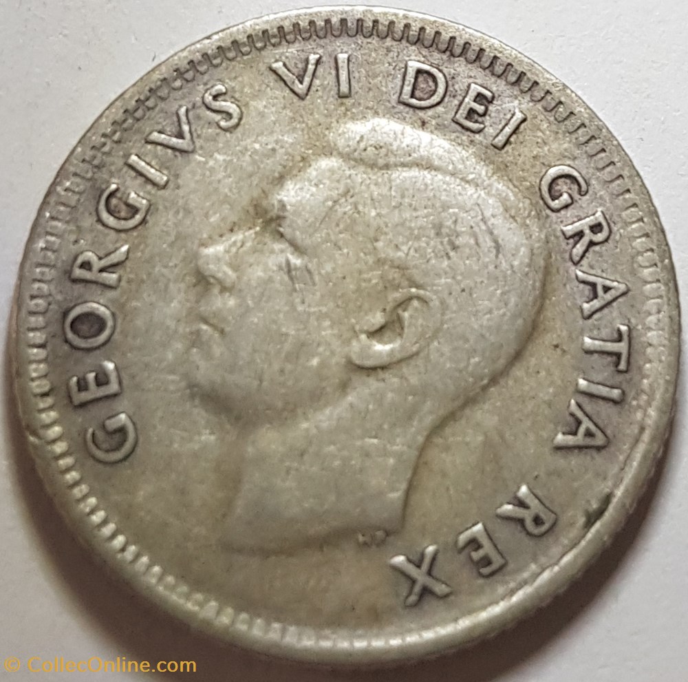 10 cents Georges VI légende sans IND:IMP: 1950 Canada monnaies monde 10 cents georges vi legende sans ind imp 1950 canada