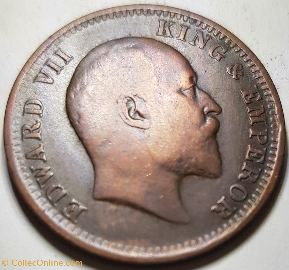 monnaie monde anna edouard vii inde britannique 1910