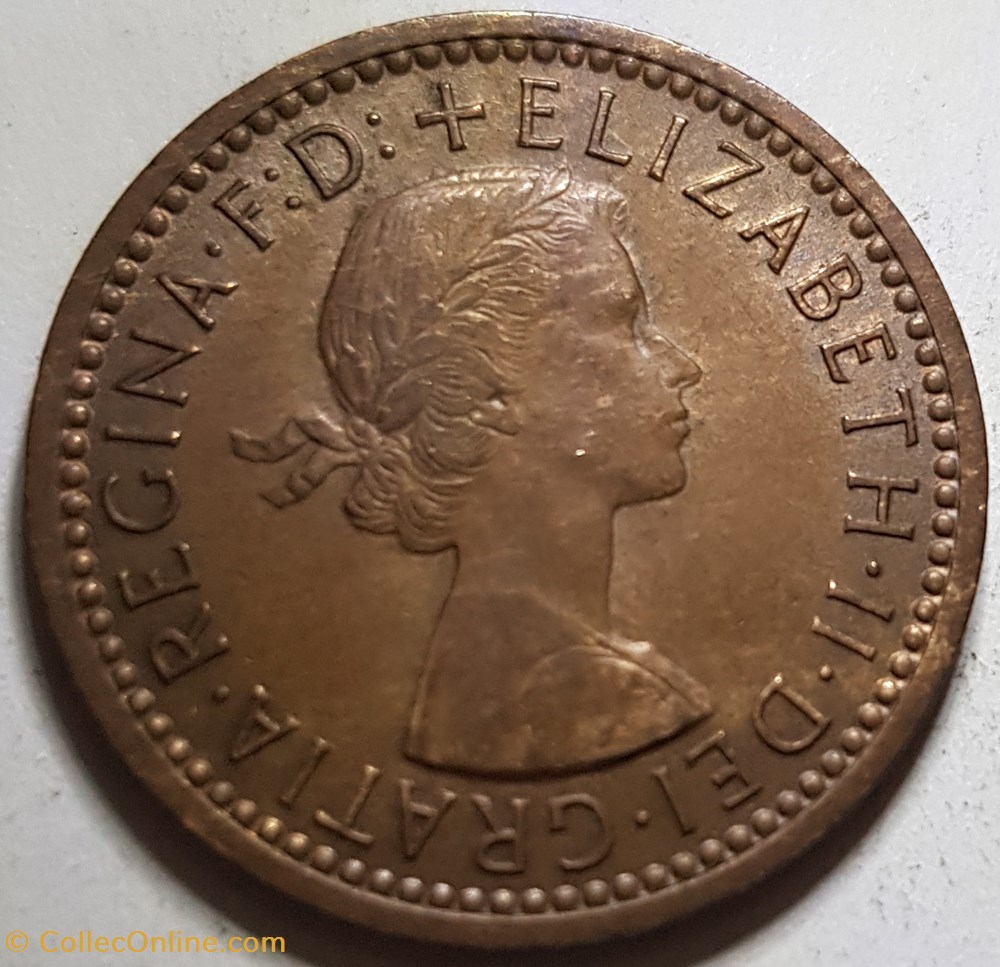 1 farthing Elizabeth II Royaume-Uni 1954 monnaie monde 1 farthing elizabeth ii royaume uni 1954
