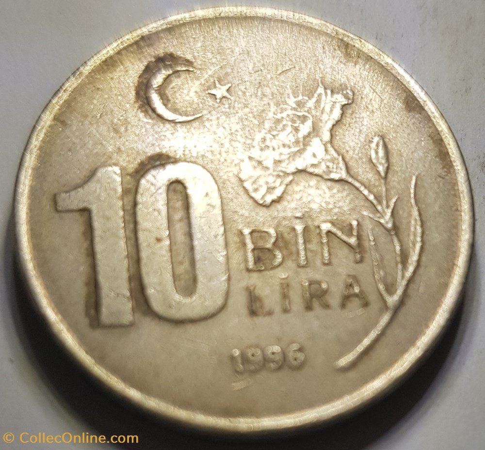 10 bin lira Turquie 1996 monnaie monde 10 bin lira turquie 1996