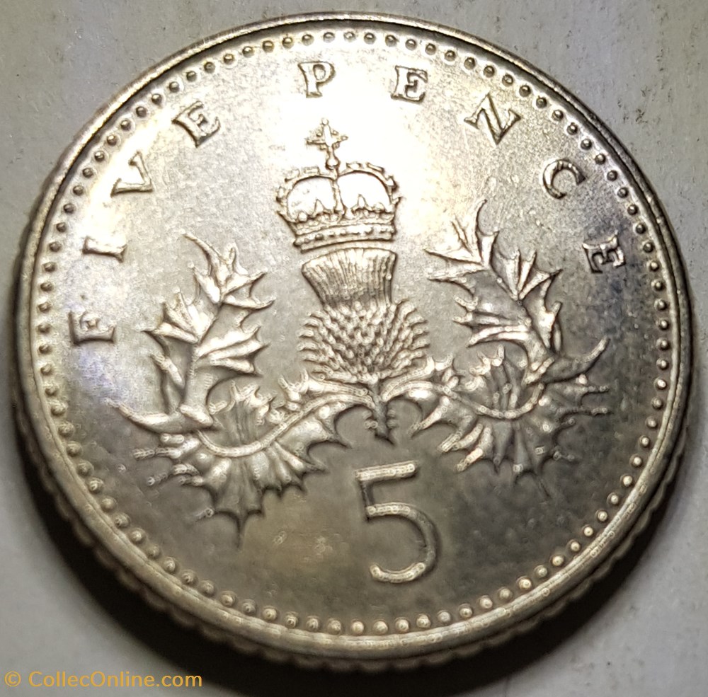 5 pence Elizabeth II Royaume-Uni 1990 monnaie monde 5 pence elizabeth ii royaume uni 1990