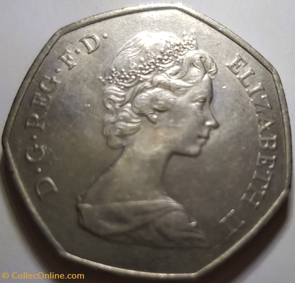 50 pence Entrée dans l'UE 1973 Royaume-Uni monnaie monde 50 pence entree dans ue 1973 royaume uni