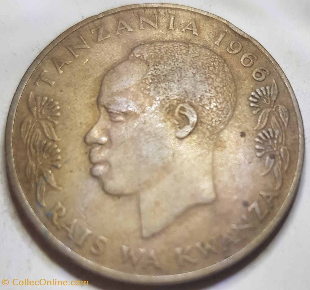 1 shillingi Tanzanie 1966 monnaie monde 1 shillingi tanzanie 1966