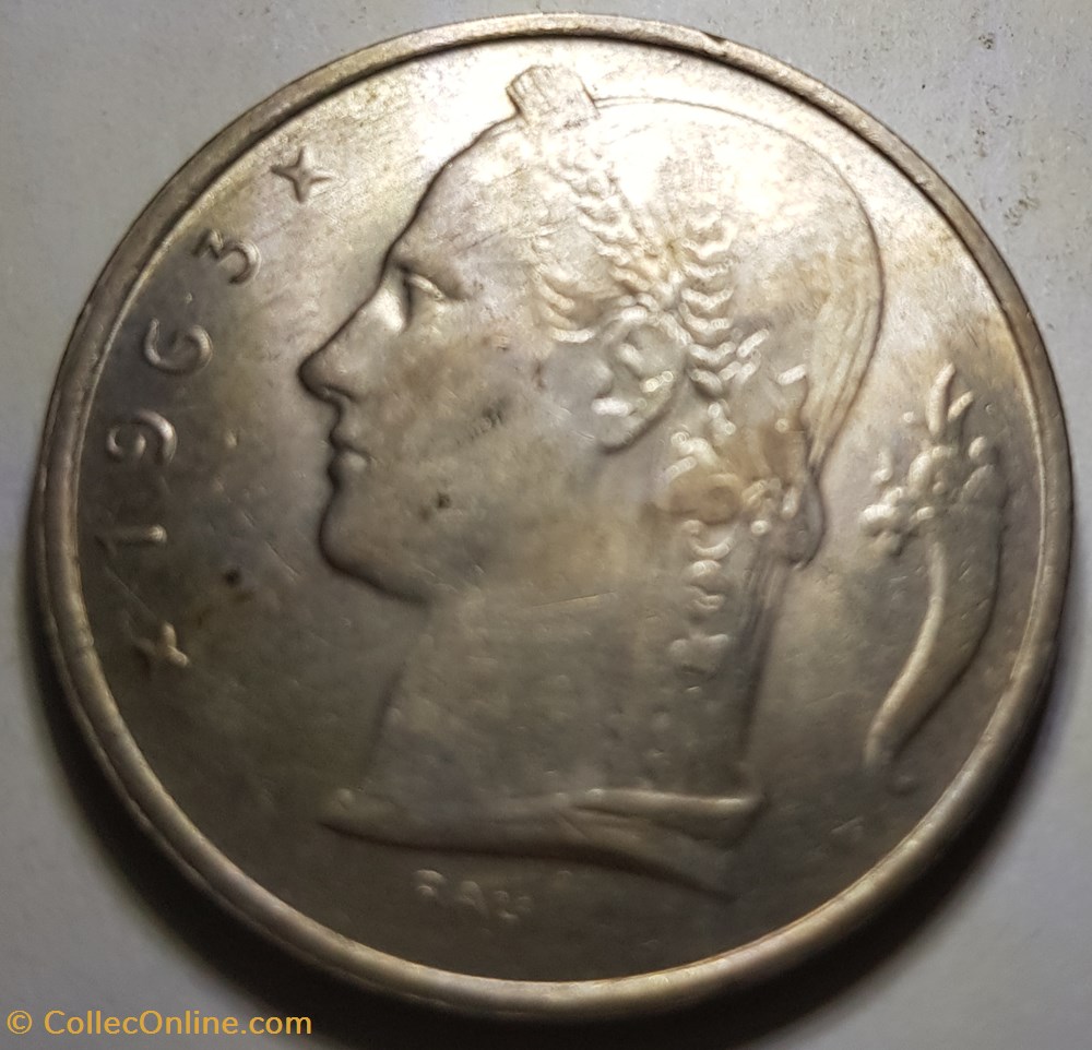 5 francs - type Cérès en français Belgique 1963 monnaie monde 5 francs type ceres en francais belgique 1963