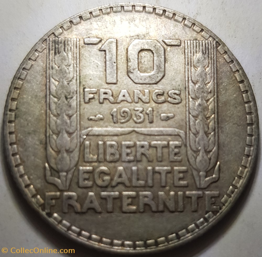monnaie moderne 10 francs turin france 1931 1934