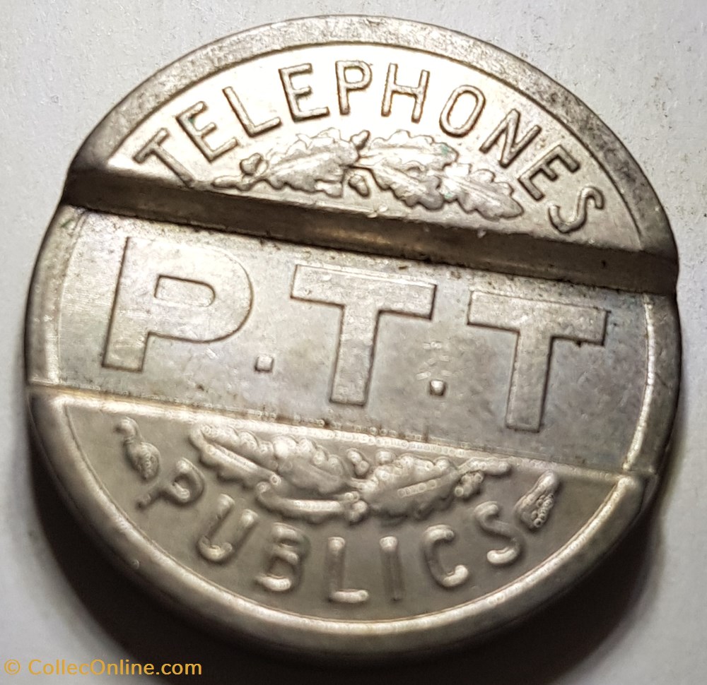monnaie mereaux jeton telephonique telic ptt france 1937