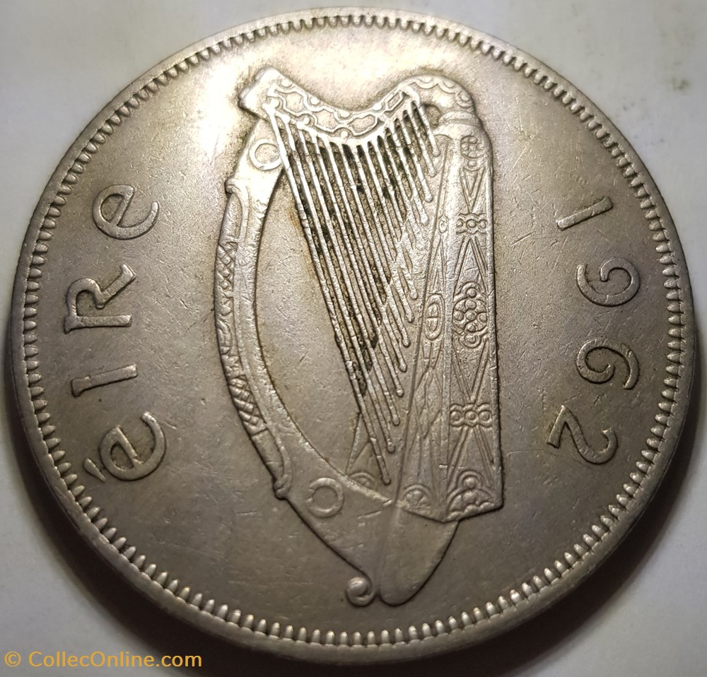 ½ Coróin / 2 scilling 6 Pingin Irlande 1962 monnaie monde coroin 2 scilling 6 pingin irlande 1962