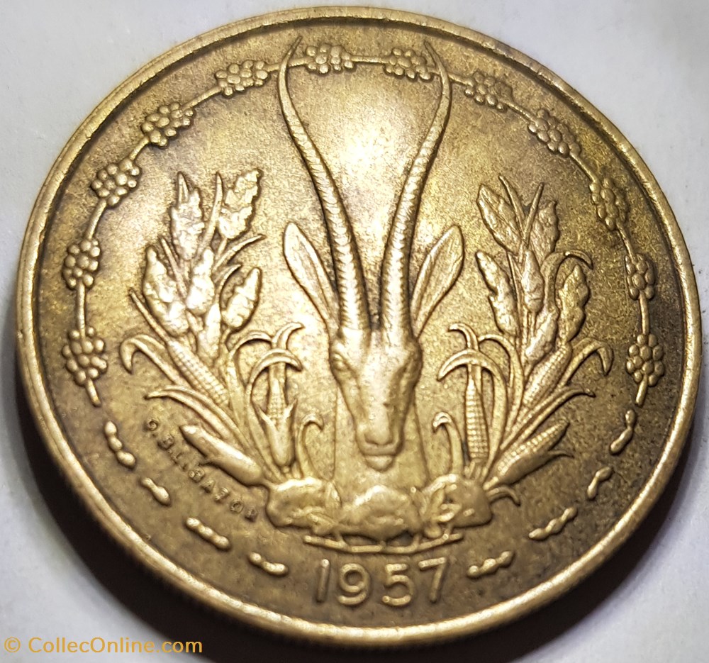 25 francs Togo 1957 monnaie monde 25 francs togo 1957
