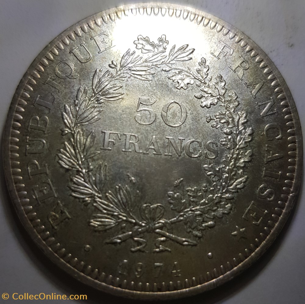 50 francs Hercule France 1974 1976 1978 monnaie moderne 50 francs hercule france 1974 1976 1978