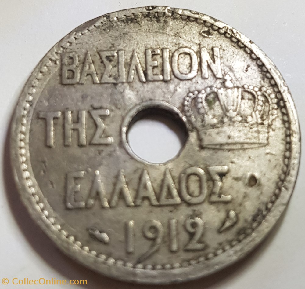 Grèce, 10 Lepta - 1912 monnaie monde grece 10 lepta 1912