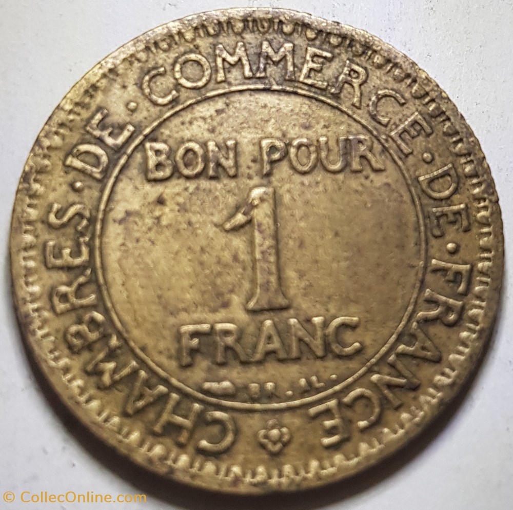 1 franc Chambres de commerce France 1924 monnaie moderne 1 franc chambres de commerce france 1924
