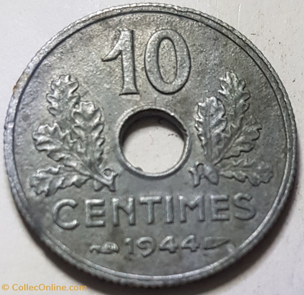 10 centimes Etat français France 1944 monnaie moderne 10 centimes etat francais france 1944