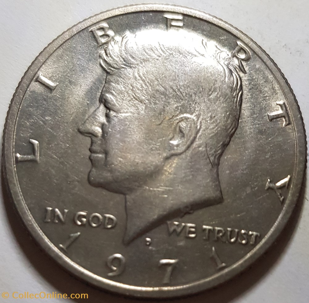 ½ dollar "Kennedy Half Dollar" USA 1971 monnaie monde etat uni dollar kennedy half dollar usa 1971