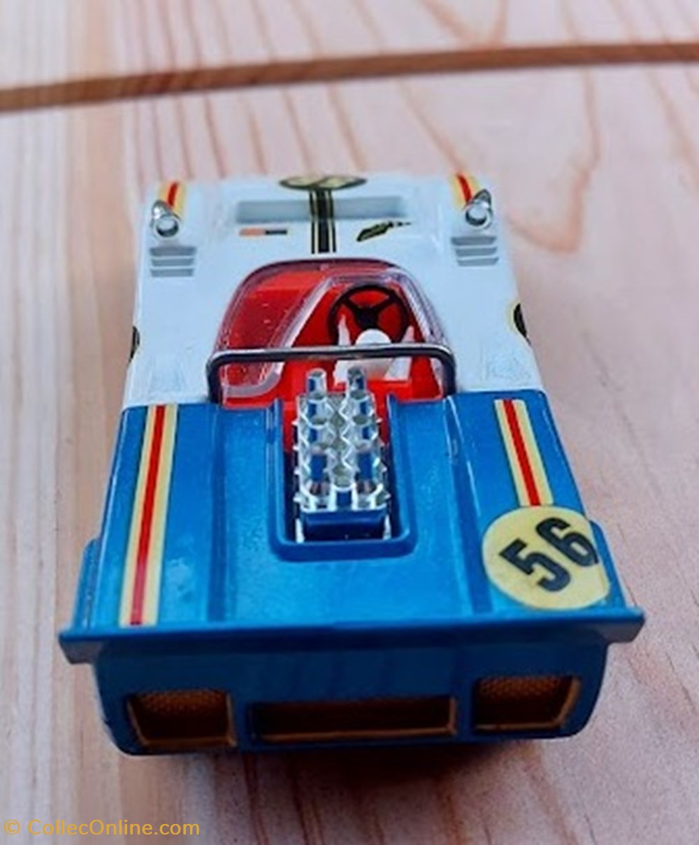 Mclaren M 8 Blanche a capot bleu 3 modeles reduits voitures mclaren m 8 blanche a capot bleu