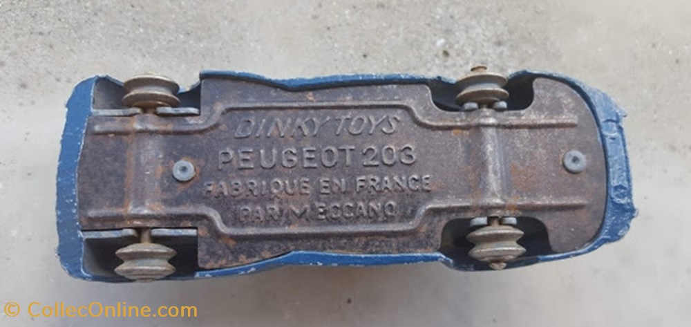 modele reduit voiture peugeot 203 berline bleu petrole