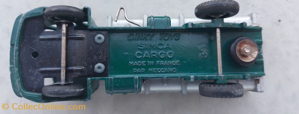 Simca Cargo benne basculante vert foncé/gris clair 33B 5 modeles reduits voitures simca cargo benne basculante vert fonce gris clair 33b