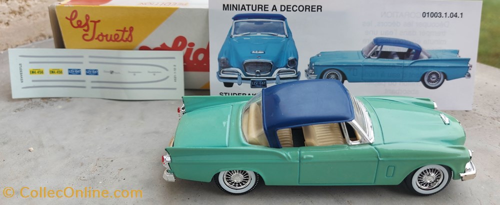 STUDEBAKER SILVER HAWK (1957) 4 modeles reduits voitures studebaker silver hawk 1957