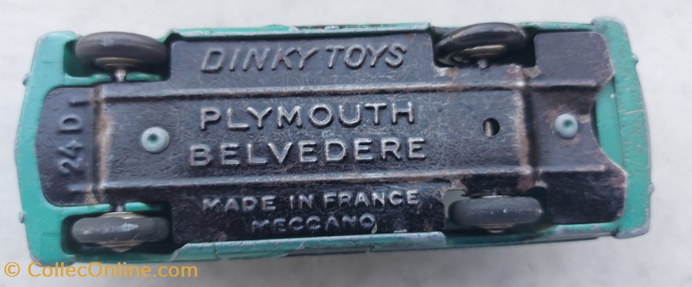 modeles reduits voitures plymouth belvedere 24d vert noir